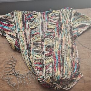 Lifestyle attitude by Larry Levine multicolored top sz. L